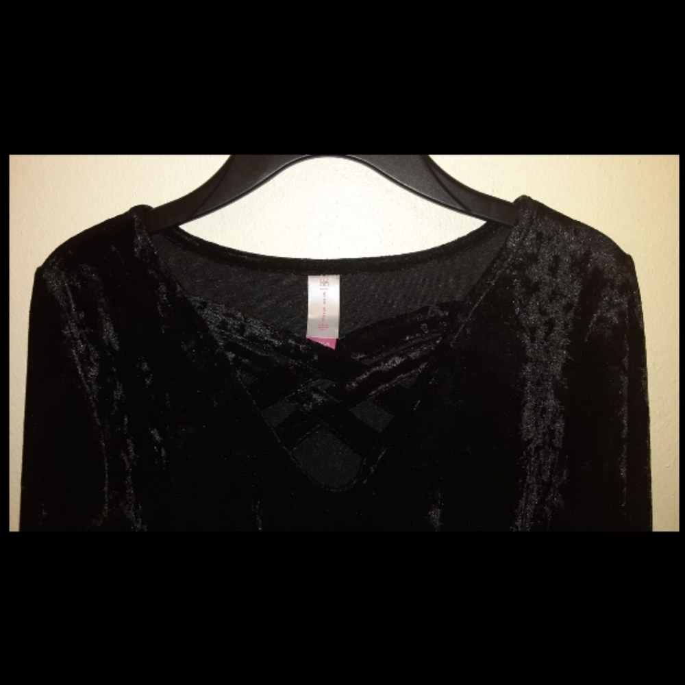 Black velvet cloth bodysuit